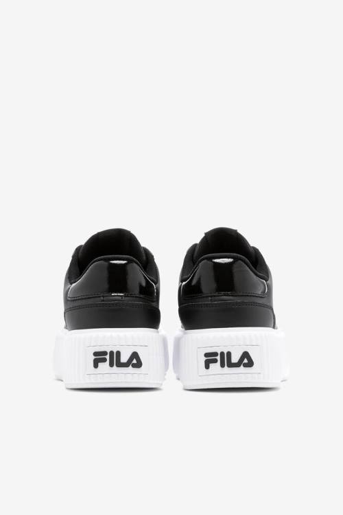 Zapatillas Fila Sandblast Oversole Mujer Negras Blancas | Fila873JB