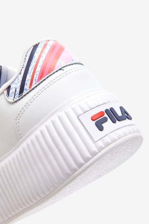 Zapatillas Fila Sandblast Oversole Rolando Mujer Blancas Azul Marino Rojas | Fila915QC