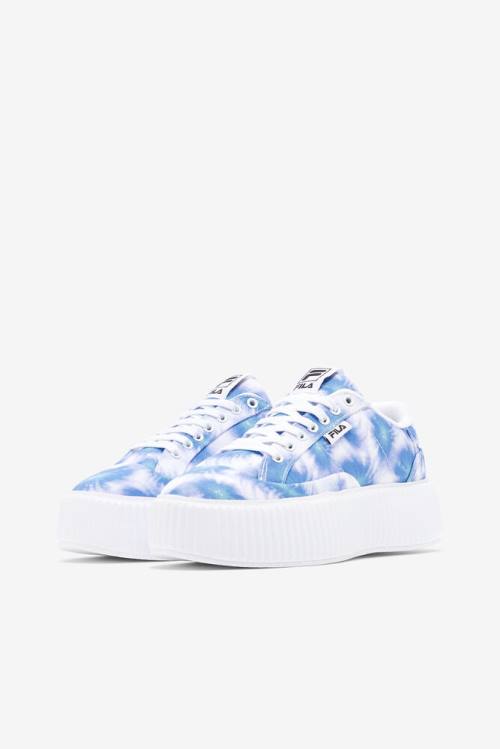 Zapatillas Fila Sandblast Oversole Tie Dye Mujer Azules Oscuro Blancas | Fila061XU