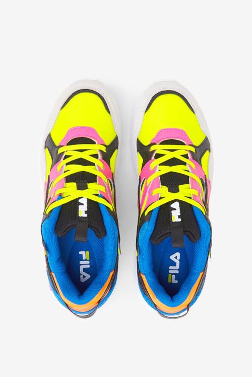 Zapatillas Fila Sandenal Orbit Mujer Amarillo Rosas Azules | Fila697UI