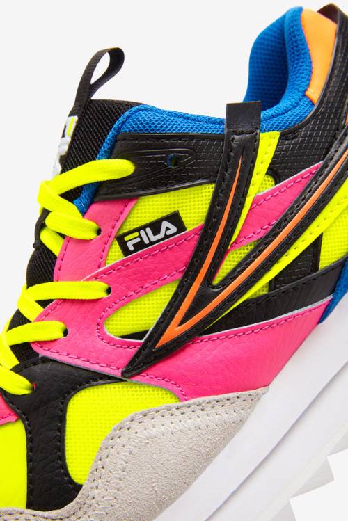 Zapatillas Fila Sandenal Orbit Mujer Amarillo Rosas Azules | Fila697UI