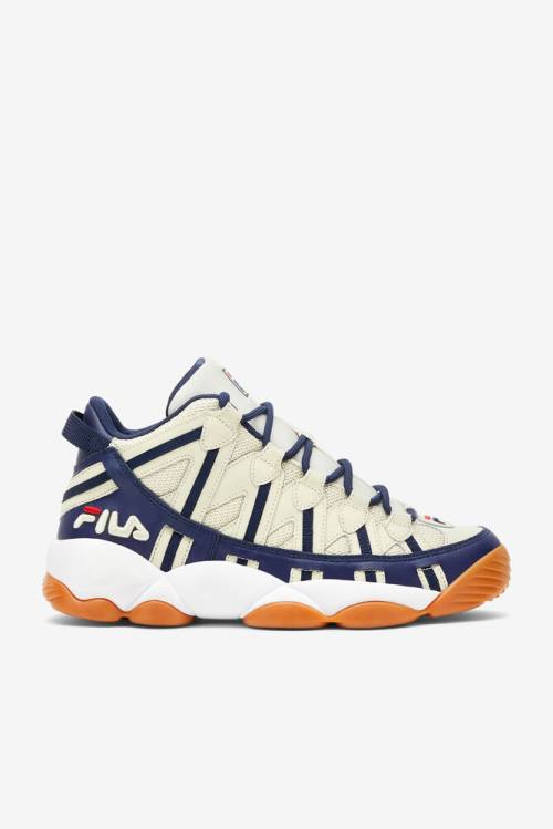 Zapatillas Fila Stackhouse Spaghetti Hombre Creme Blancas Azul Marino | Fila905GL