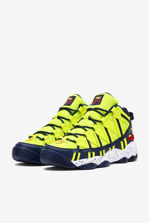 Zapatillas Fila Stackhouse Spaghetti Hombre Amarillo Azul Marino Blancas | Fila928BH