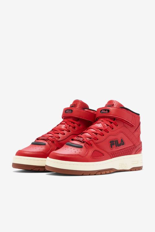 Zapatillas Fila Teratach 600 Mid Hombre Rojas Negras | Fila085BR