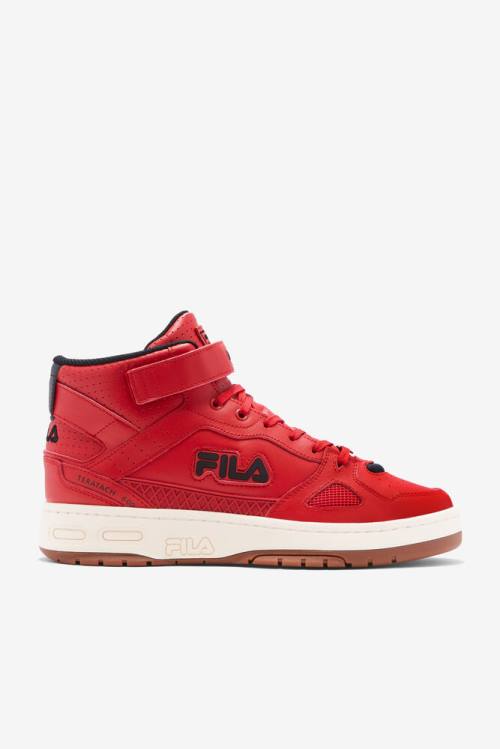 Zapatillas Fila Teratach 600 Mid Hombre Rojas Negras | Fila085BR