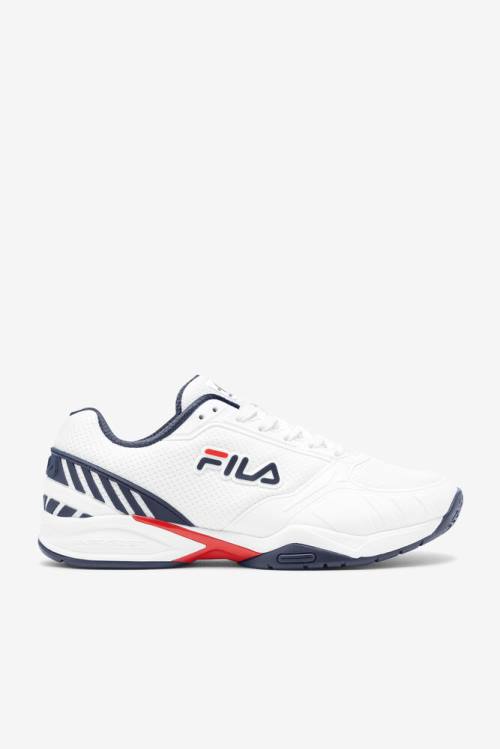 Zapatillas Fila Volley Zone Hombre Blancas Azul Marino Rojas | Fila467VE