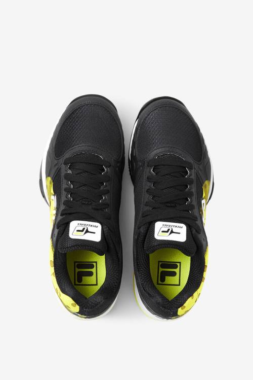 Zapatillas Fila Volley Zone Hombre Negras Blancas Amarillo | Fila750MA