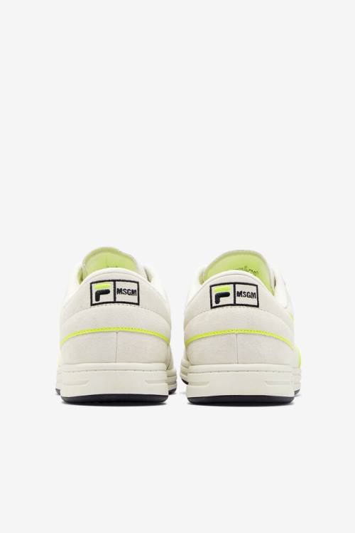 Zapatos de Tenis Fila Tenis 88 Premium X Msgm Hombre Blancas Negras Amarillo | Fila529YZ